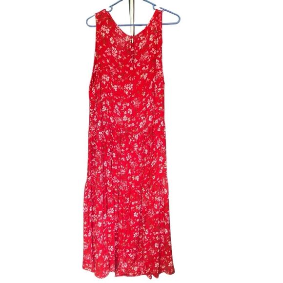 542. Time and tru maxi floral sleeveless romantic dress - Picture 1 of 9